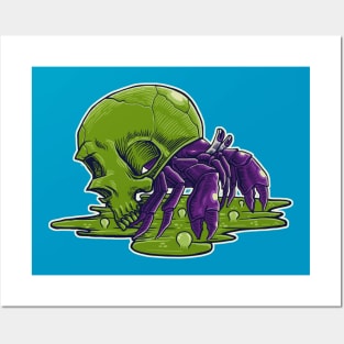 hermit crab skull Posters and Art